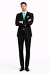 Mens Modern Fit Shiny Sharkskin Suit in Black