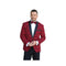 Mens Notch Lapel Red Floral Pattern Paisley Tuxedo