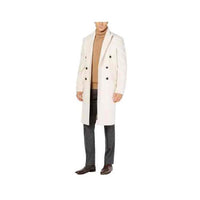 Mens Off White Three Button Double Breasted Suit