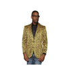 Mens Paisley Alberto Nardoni Brand Jacket Gold Sport Coat