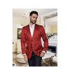 Mens Paisley Alberto Nardoni Brand Jacket Red Sport Coat