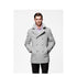 Mens Peacoat Wool Light Grey double breasted Style Coat