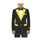 Mens Peak Lapel Two Button Black Blazer