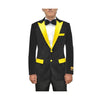 Mens Peak Lapel Two Button Black Blazer
