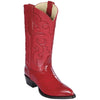 J Toe Cowboy Boots - J Toe Western Boots - Los Altos Boots - Mens Dress Cowboy Boot - Low Priced Mens Red Eel Cowboy Boots J-Toe- in Red