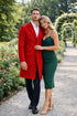 Mens Wool Red Overcoat