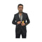 Mens Single Breasted Black Notch Lapel Blazer Sport Coat