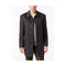 Mens Single Breasted Herringbone Wool Charcoal Overcoat