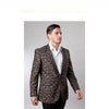 Mens Single Breasted Slim Fit Shawl Lapel Brown Blazer Jacket