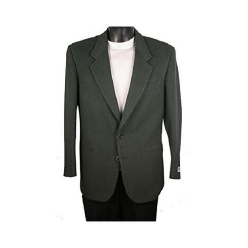 Mens Single Breasted Two Button Notch Lapel Olive Blazer