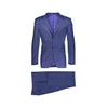 Mens Slim Fit 2 Button Dark Navy Suit Window Pane ~ Plaid Suit