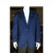 Mens Sport Coat Jacket Wool Patterned Fabric Two Button Navy