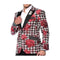 Mens Sport Coat Single Breasted Peak Red Blazer