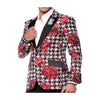 Mens Sport Coat Single Breasted Peak Red Blazer