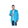 Mens Sport Jacket Aqua Turquoise Color ~ Light Blue Stage Party