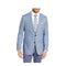 Mens Sportcoat Two Buttons Wool Linen Bright Blue Slim Fit