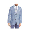 Mens Sportcoat Two Buttons Wool Linen Bright Blue Slim Fit