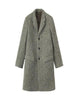 Mens Three Button Herringbone Tweed Wool Gray ~ Grey Overcoat