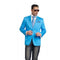 Mens Two Button Aqua Turquoise Color 2 Piece Blazer