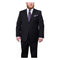 Mens Two Button Black Tonal Herringbone Pattern 100% Wool Suit