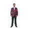 Mens Two Button Burgundy Single Breasted Blazer Sport Coat