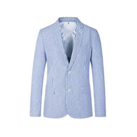 Mens Two Button Carolina Blue seersucker Sport Coat