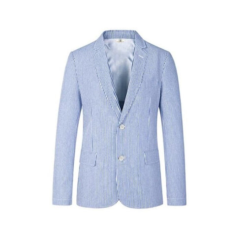 Mens Two Button Carolina Blue seersucker Sport Coat