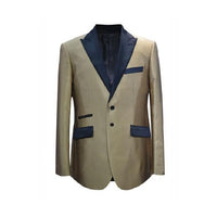 Mens Two Button Peak Lapel Champagne Sportcoat