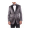 Mens Two Button Slim Fit Peak Lapel Gray Sportcoat