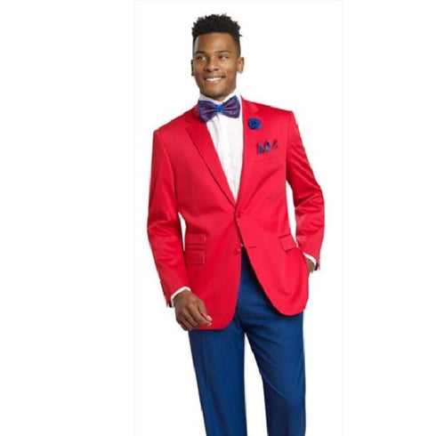 Mens Two Button Two Piece Red Blazer Jacket