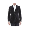 Mens Velvet Velour Blazer Paisley Sport Coat Jacket