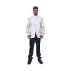 Mens White Peak Lapel Single Breasted Blazer Sport Coat