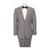 Mens Windowpane Plaid Blazer Gray Houndstooth Wool Suit