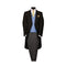 Mens Wool Black Herringbone Silk Piping Morning Coat