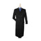 Mens Wool Double Breasted Button Closure Black Top Overcoat