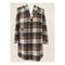 Mens Wool Plaid Peacoat - Plaid Pattern Wool grey Coat