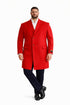 Mens Wool Red Overcoat