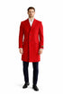 Mens Wool Red Overcoat