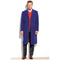 Mens Wool full length Sapphire Notch Lapel Overcoat Topcoat