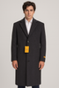 Mens Full Length Wool and Cashmere Overcoat - Winter Topcoats - Black Coat