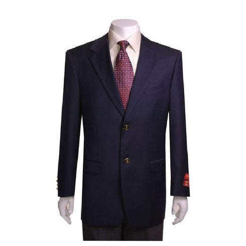 Mens navy Two Buttons Portly Blazer / Sport coat