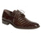 Mens Mezlan Anderson Caiman Crocodile Dress Shoe in Brown