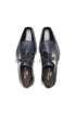 Mens Mezlan Cap-Toe Dress Lace-Up Blending Supple Textured Deerskin And Polished Calfskin With An Elegant Tassel Detail In Color Blue