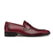 Mens Mezlan Classic Calfskin Slip on Penny Loafer Dress Shoe in Burgundy