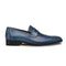 Mens Mezlan Classic Calfskin Slip on Penny Loafer Dress Shoe in Blue