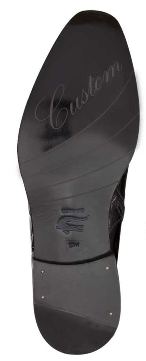 Belucci Black Genuine Alligator Skin Boots By Mezlan Made In Spain Brand