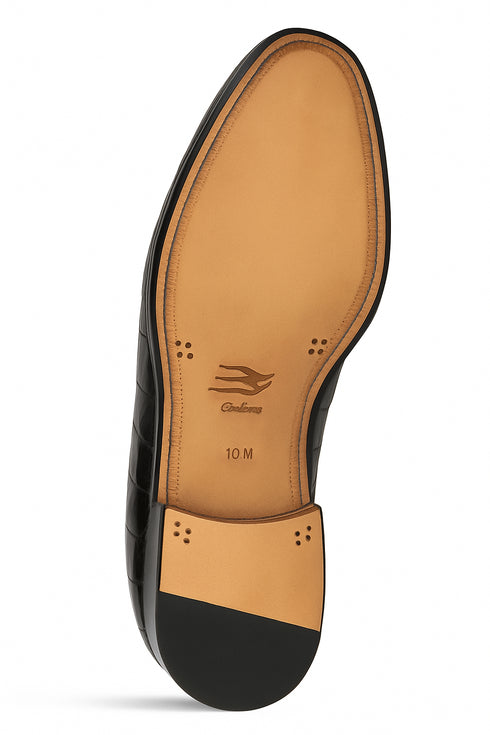 Piccolo Alligator Penny Loafer Blue By Mezlan Made In Spain Brand