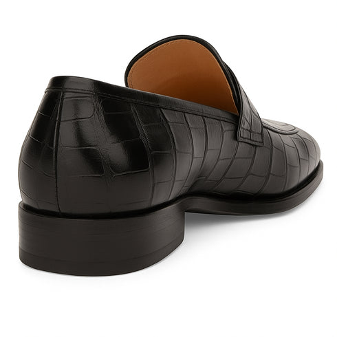 Piccolo Alligator Penny Loafer Blue By Mezlan Made In Spain Brand