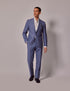 Mens Linen Suit For Beach Wedding - Summer Suit in Mid Blue
