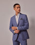 Mens Linen Suit For Beach Wedding - Summer Suit in Mid Blue